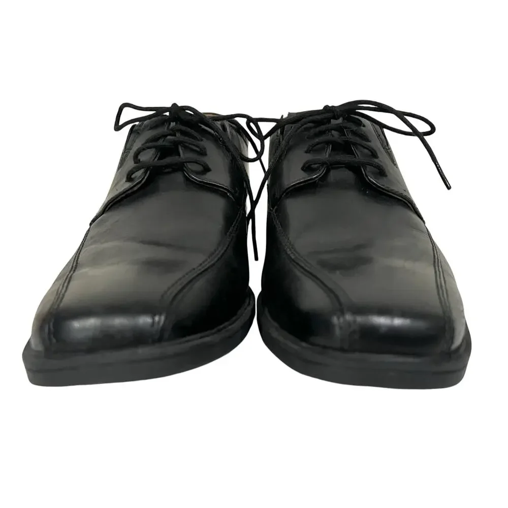 Clarks Tilden Walk Oxford Black Leather Size Mens 9.5M